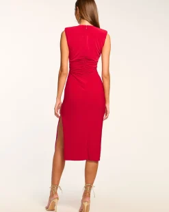 Outlet Ramy Brook Elena Ruched Midi Dress
