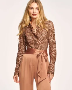 Clearance Ramy Brook Elmira Embellished Jumpsuit Bronzelace