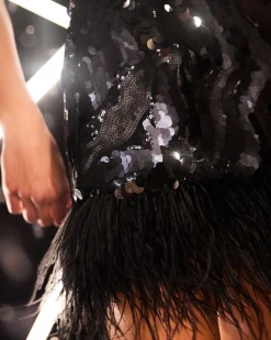 Clearance Ramy Brook Elsie Sequin Feather Mini Dress