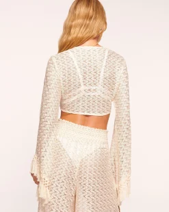 Hot Ramy Brook Elvira Coverup Crop Top