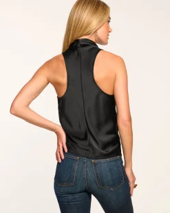 Hot Ramy Brook Falyn Sleeveless V-Neck Tank Top Black