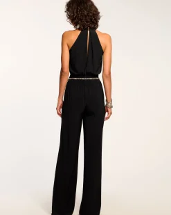Discount Ramy Brook Femi Jersey Halter Neck Jumpsuit Black