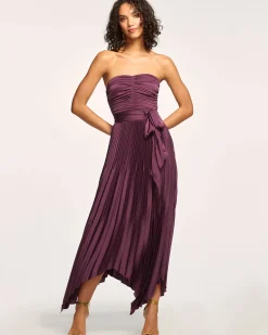 Hot Ramy Brook Fernanda Strapless Midi Dress Pinotnoir