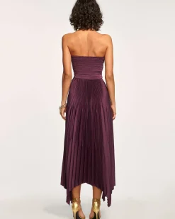Hot Ramy Brook Fernanda Strapless Midi Dress Pinotnoir