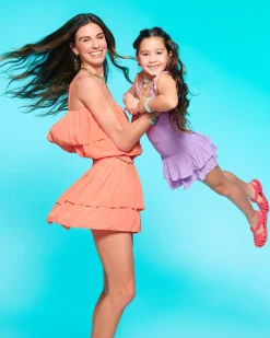 New Ramy Brook Girls Leon Mini Dress Mauililac