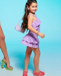 New Ramy Brook Girls Leon Mini Dress Mauililac