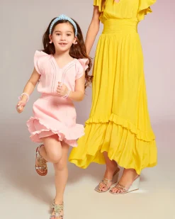Fashion Ramy Brook Girls Lola Ruffle Mini Dress