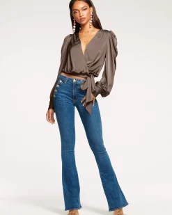 Fashion Ramy Brook Helena High-Rise Flare Jean