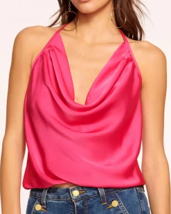 Best Ramy Brook Hettie Cowl Neck Halter Top