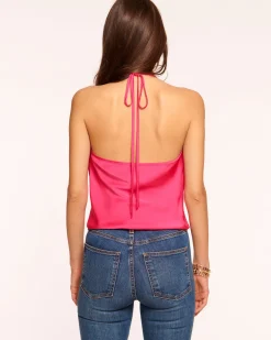 Best Ramy Brook Hettie Cowl Neck Halter Top