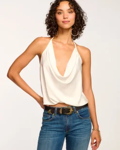 Best Ramy Brook Hettie Cowl Neck Halter Top