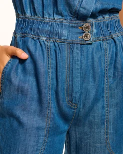 New Ramy Brook Hoss Relaxed Jumpsuit Chambray
