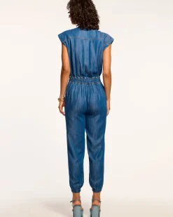 New Ramy Brook Hoss Relaxed Jumpsuit Chambray