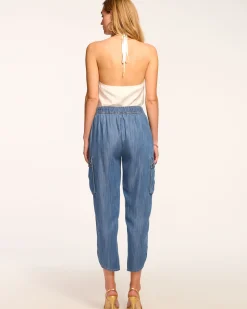 Online Ramy Brook Huc Cropped Cargo Jogger Chambray