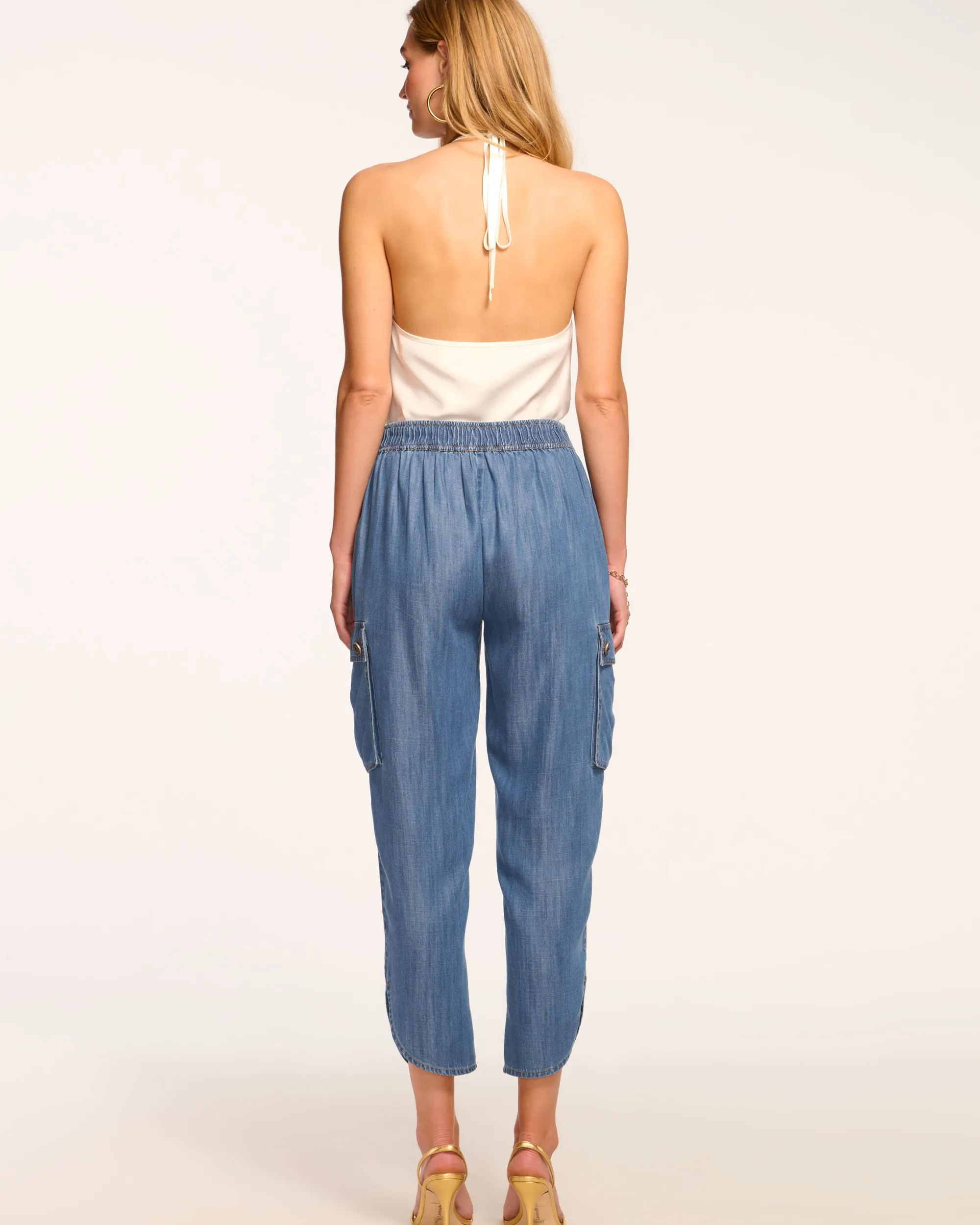 Online Ramy Brook Huc Cropped Cargo Jogger Chambray