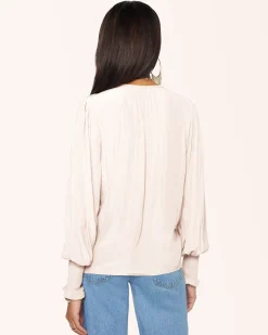 Online Ramy Brook Isla Puff Sleeve Blouse Sandstone