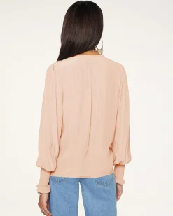 Online Ramy Brook Isla Puff Sleeve Blouse Sandstone