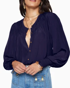 Online Ramy Brook Isla Puff Sleeve Blouse Sandstone