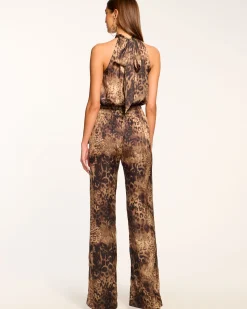 Best Ramy Brook Jackeline Halter Jumpsuit Leopard
