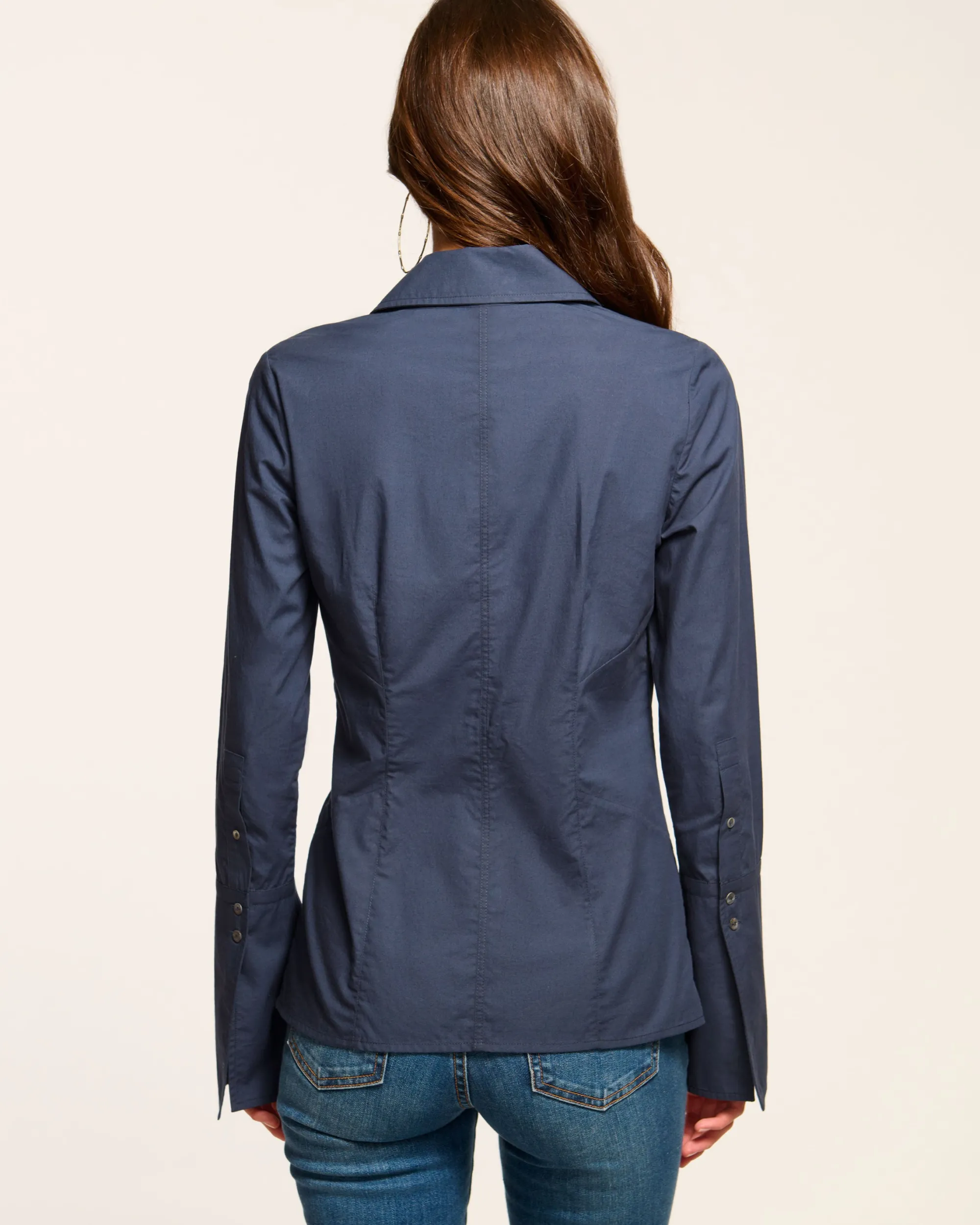 Discount Ramy Brook Jay Tailored Cotton Poplin Top