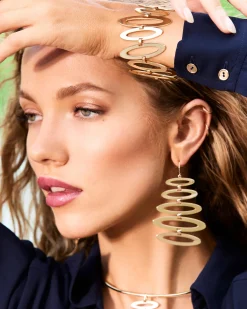 Online Ramy Brook Jazmine Oval Earrings Gold