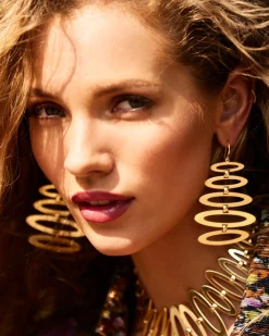 Online Ramy Brook Jazmine Oval Earrings Gold