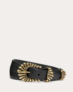 Online Ramy Brook Jolene Leather Belt Black