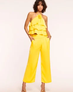 New Ramy Brook Joss Cropped Wide Leg Pant