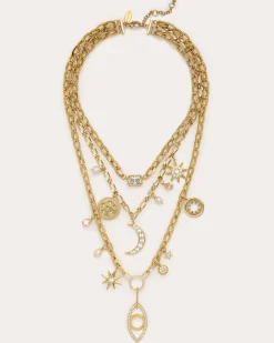 Discount Ramy Brook Kahleah Layered Charm Necklace Gold
