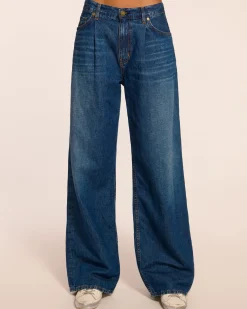 Fashion Ramy Brook Kailani Pleated Low-Rise Jean Mediumwash