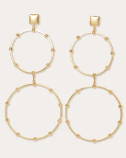 Clearance Ramy Brook Kairi Stacked Hoop Earrings Gold