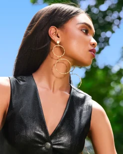 Clearance Ramy Brook Kairi Stacked Hoop Earrings Gold