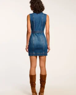 Fashion Ramy Brook Katalina Denim Mini Dress Mediumwash