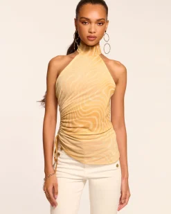 Best Ramy Brook Kemeisha Ruched Halter Top Burlapswirl