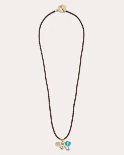 Discount Ramy Brook Kenna Choker Charm Necklace Brown