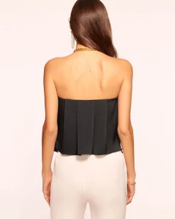 New Ramy Brook Kennedi Strapless Pleated Top