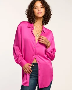 Sale Ramy Brook Kolby Oversized Button Down Blouse