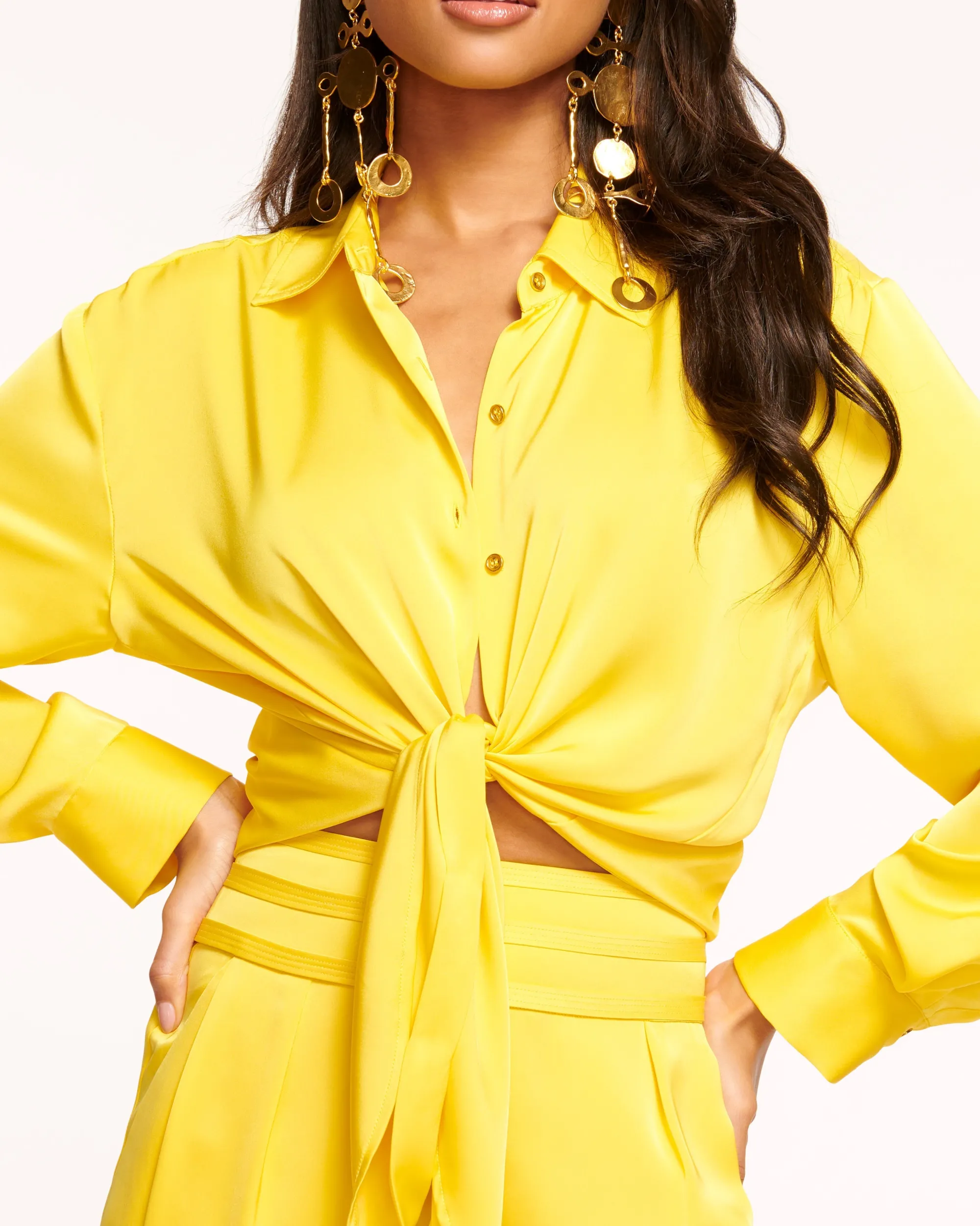 Sale Ramy Brook Kolby Oversized Button Down Blouse
