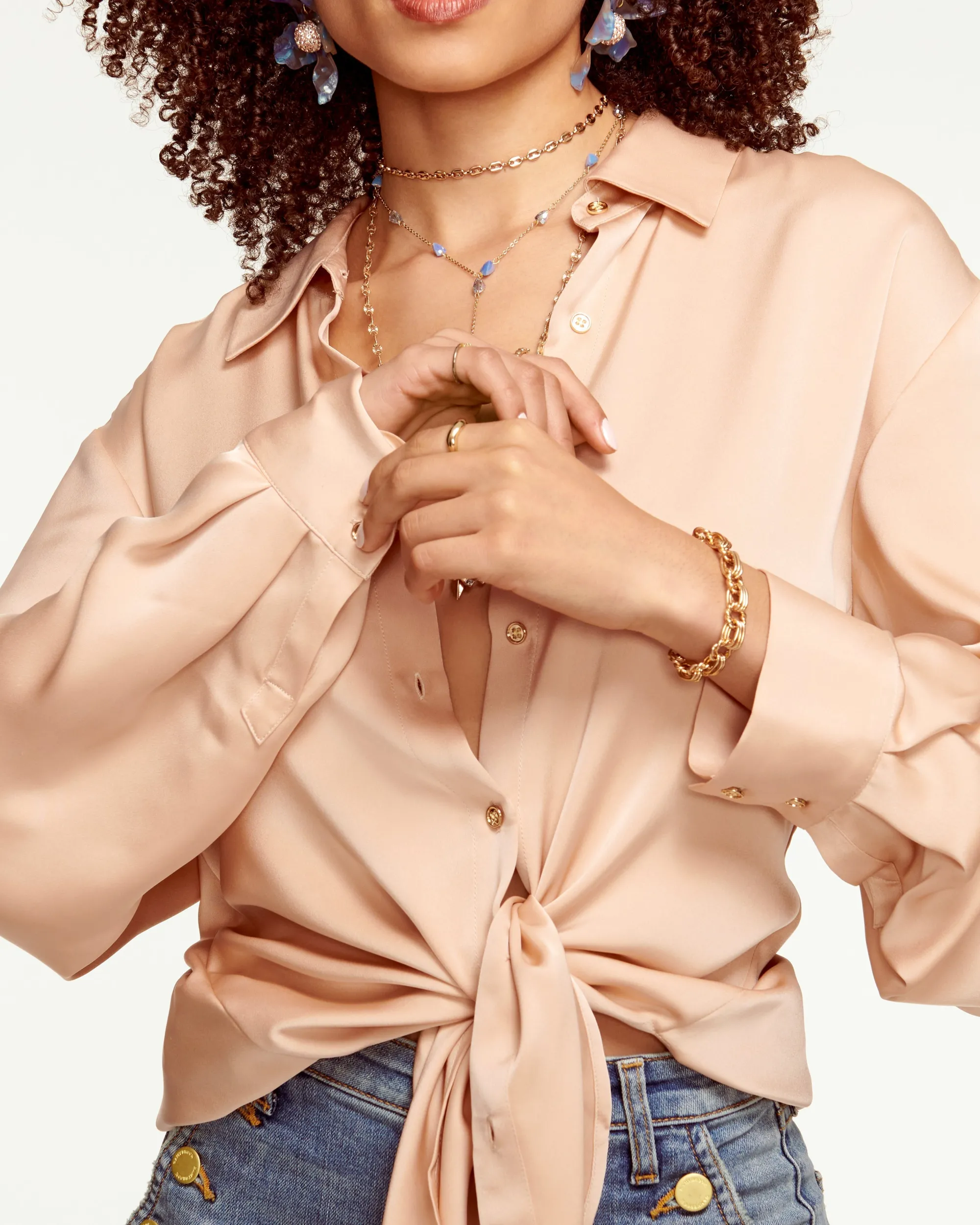 Sale Ramy Brook Kolby Oversized Button Down Blouse