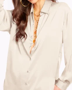 Sale Ramy Brook Kolby Oversized Button Down Blouse