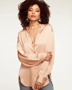 Sale Ramy Brook Kolby Oversized Button Down Blouse
