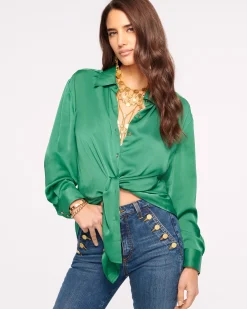 Sale Ramy Brook Kolby Oversized Button Down Blouse