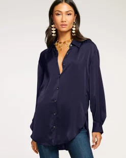 Sale Ramy Brook Kolby Oversized Button Down Blouse