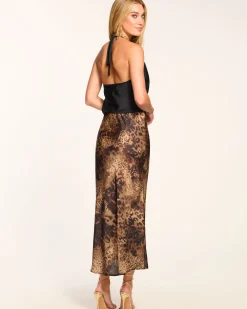 Clearance Ramy Brook Krisia Slip Skirt Leopard
