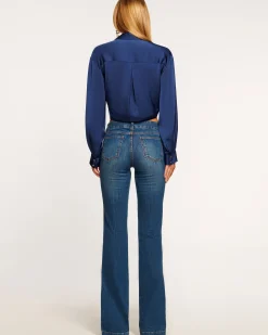 Sale Ramy Brook Kyle Low Rise Flare Jean Mediumwash
