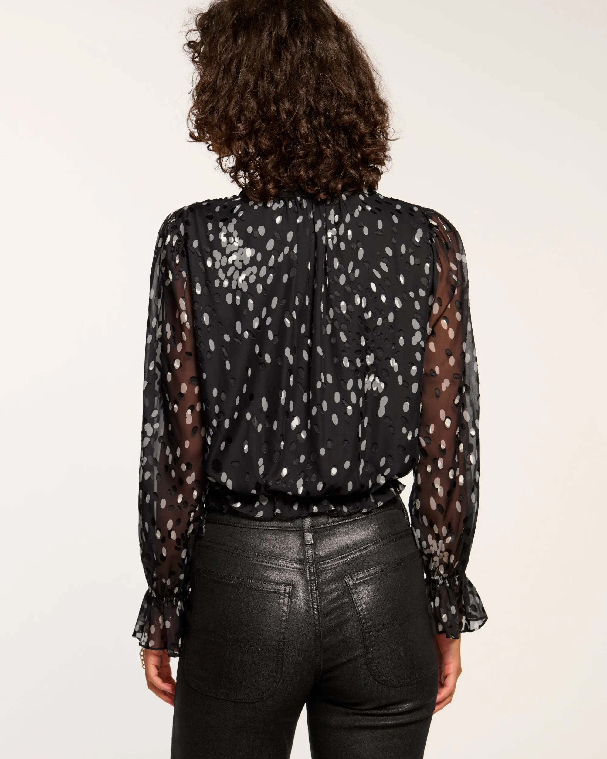 Online Ramy Brook Levi V-Neck Ruffle Blouse