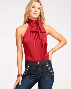 Clearance Ramy Brook Lori Silk High Neck Tank Top