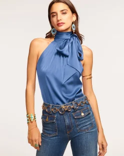 Clearance Ramy Brook Lori Silk High Neck Tank Top