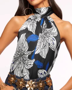 Clearance Ramy Brook Lori Silk High Neck Tank Top