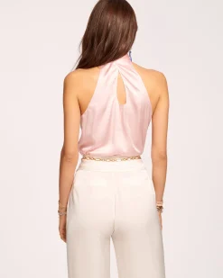Clearance Ramy Brook Lori Silk High Neck Tank Top